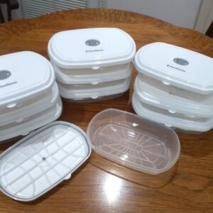 Foodsaver vacuum storage 10 containers with rubber seal covers